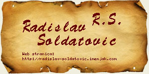 Radislav Soldatović vizit kartica